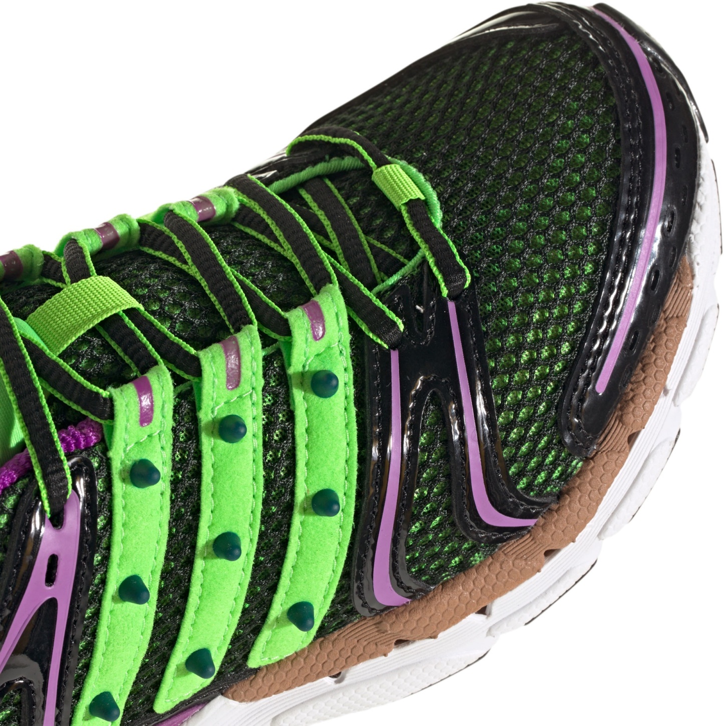 adidas Kids' Grade School Adistar 5 Brawl Shoes - Black/Green/Green - View 8