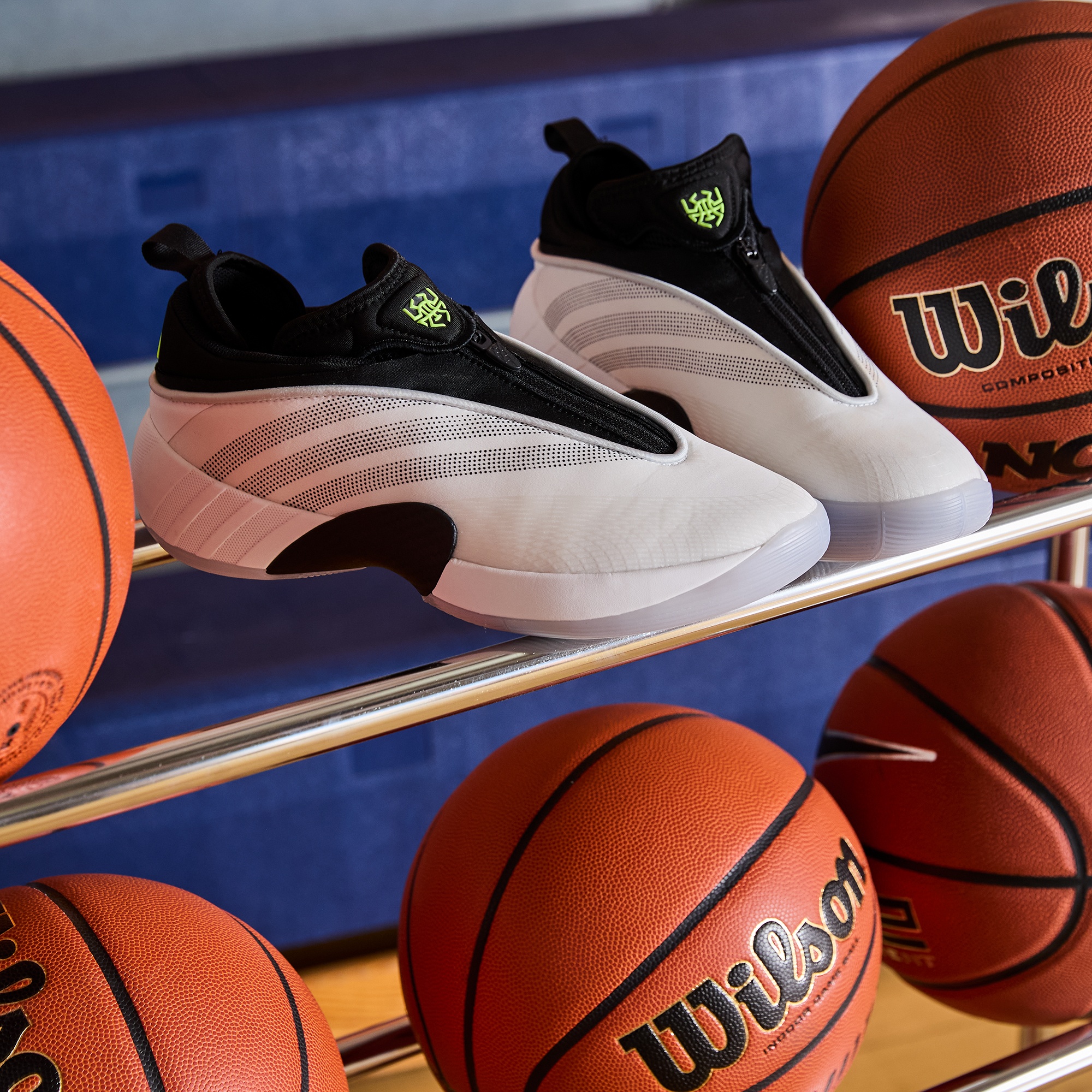 adidas D.O.N. Issue #7 Basketball Shoes - White/Black/White - View 2