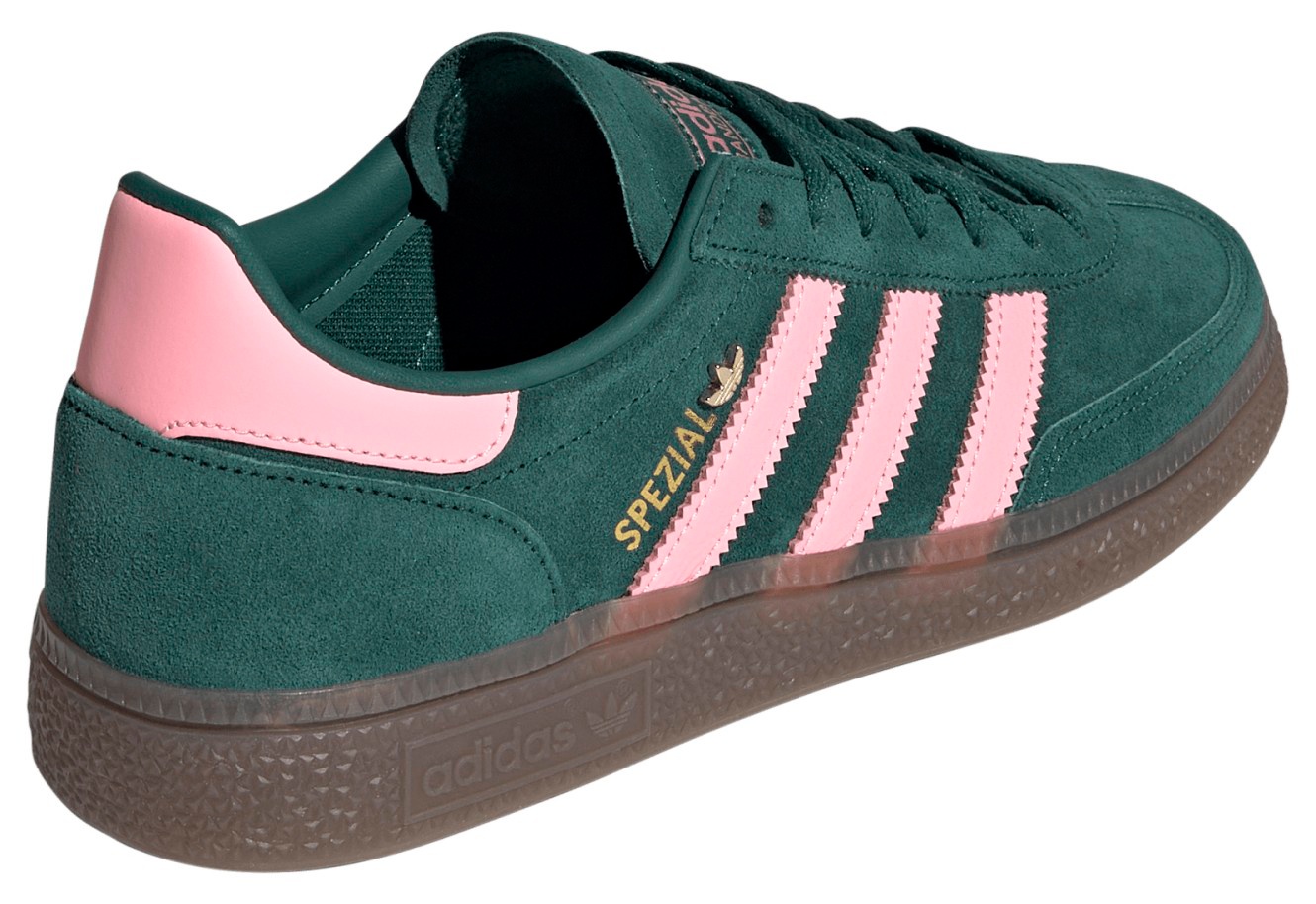 adidas Women's Handball Spezial Shoes - Collegiate Green/Pink Spark/Gold Met - View 5