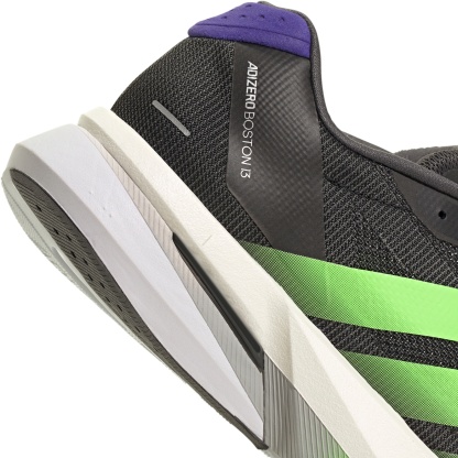 adidas Men's Adizero Boston 13 Running Shoes - Core Black/Lime Burst/Energy Ink - View 8
