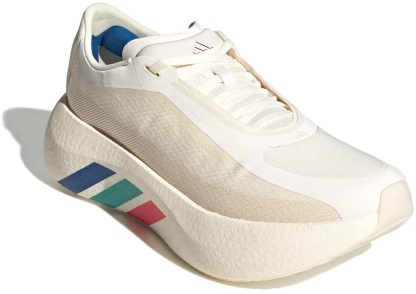 adidas Men's Hyperboost Edge Running Shoes - White/Pure Ruby/Gold Mtllc - View 6