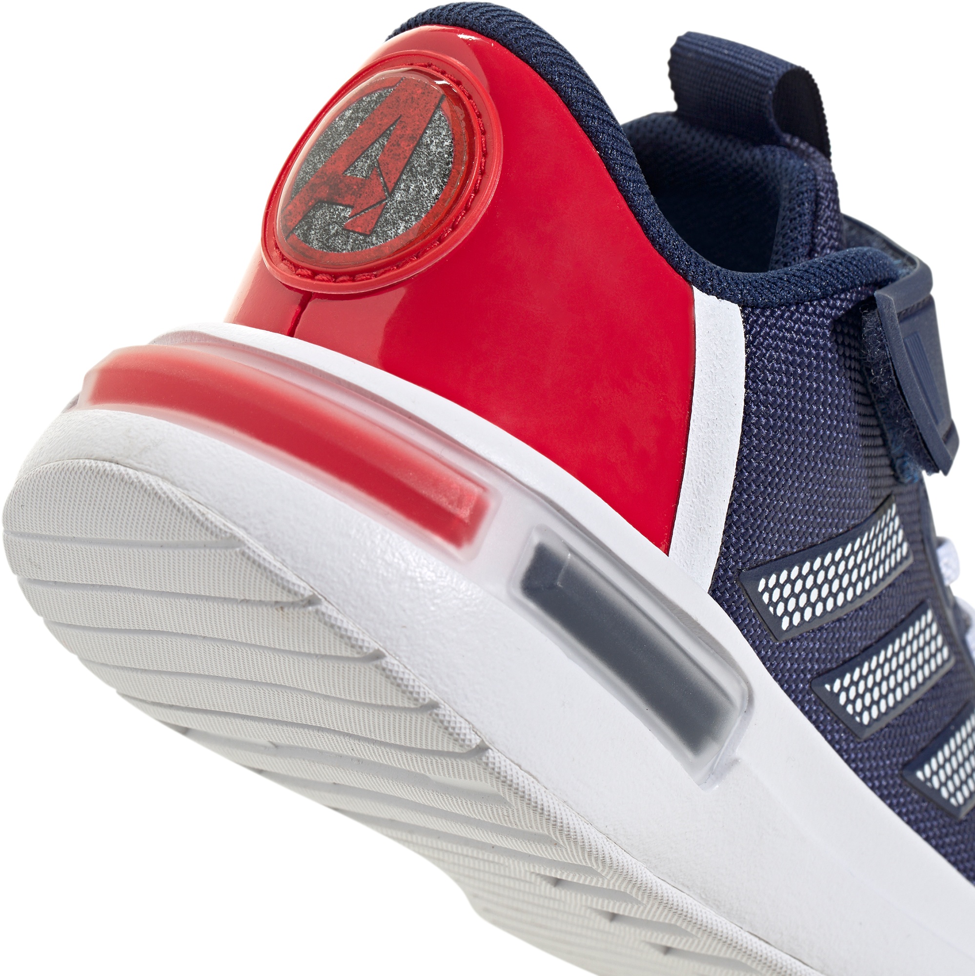 adidas Kids' Preschool Marvel x Racer Running Shoes - Blue/White/Silver - View 6
