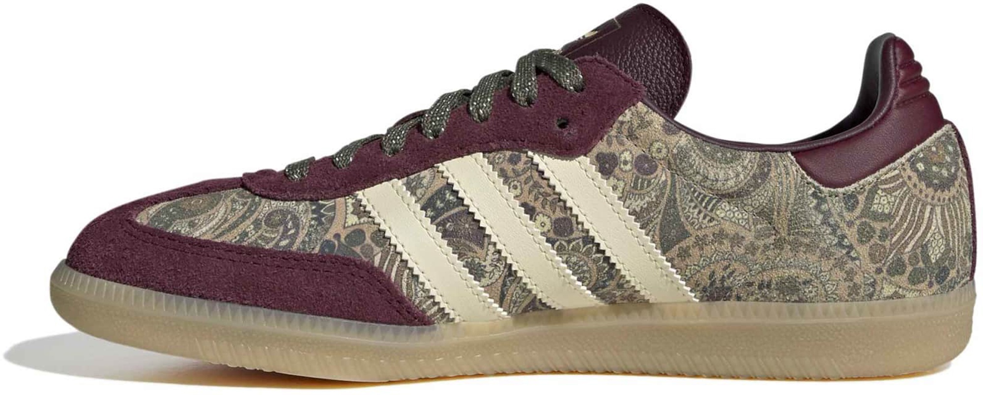 adidas Women's Samba OG Shoes - Maroon/Vanilla/Olve Strta - View 4