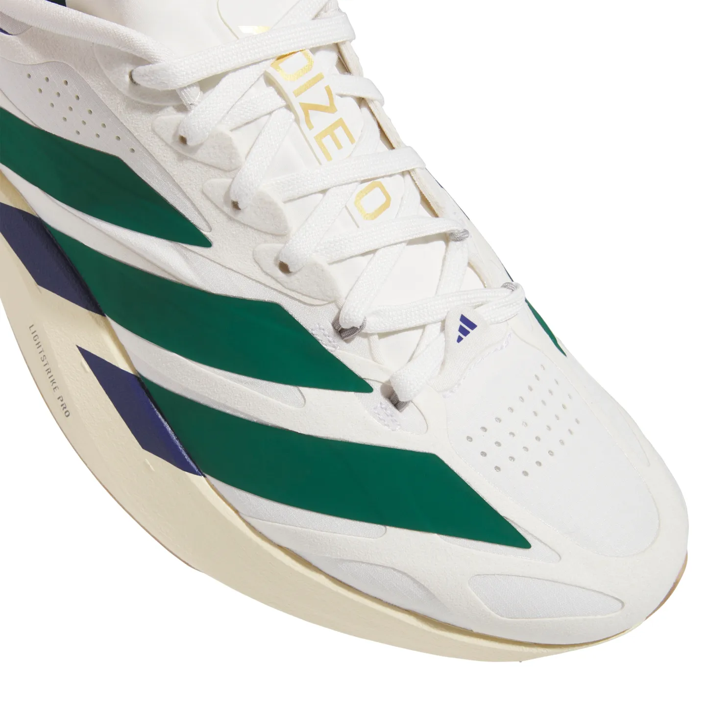 adidas Men's Adizero EVO SL EXO Suede Running Shoes - White/Collegiate Green/Cream - View 7
