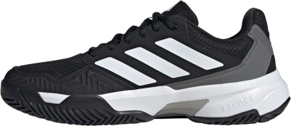 adidas Men's CourtJam Control 3 Tennis Shoes - Black/White/Grey - View 3