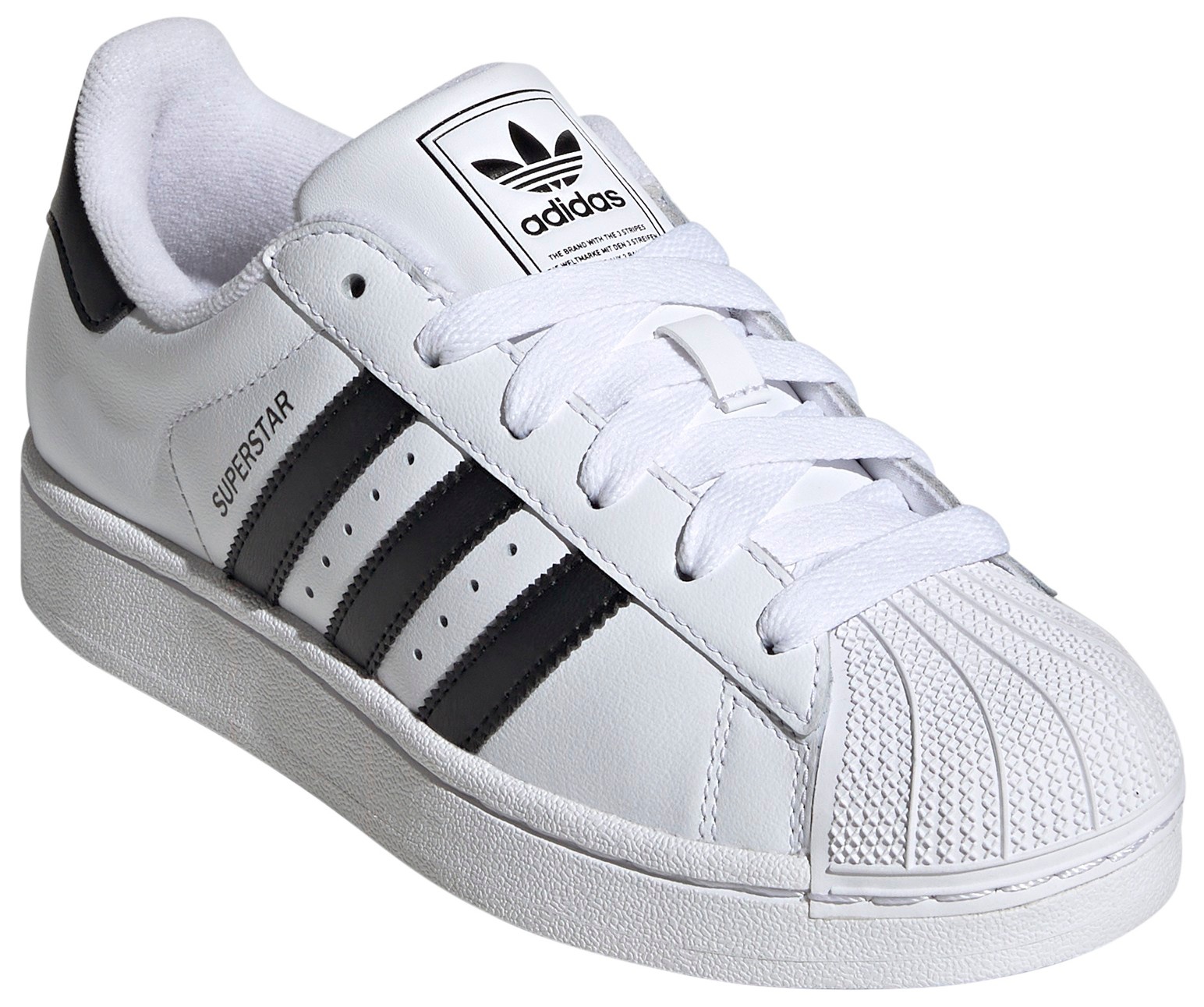 adidas Kids' Grade School Superstar II Shoes - White/Black/White - View 6
