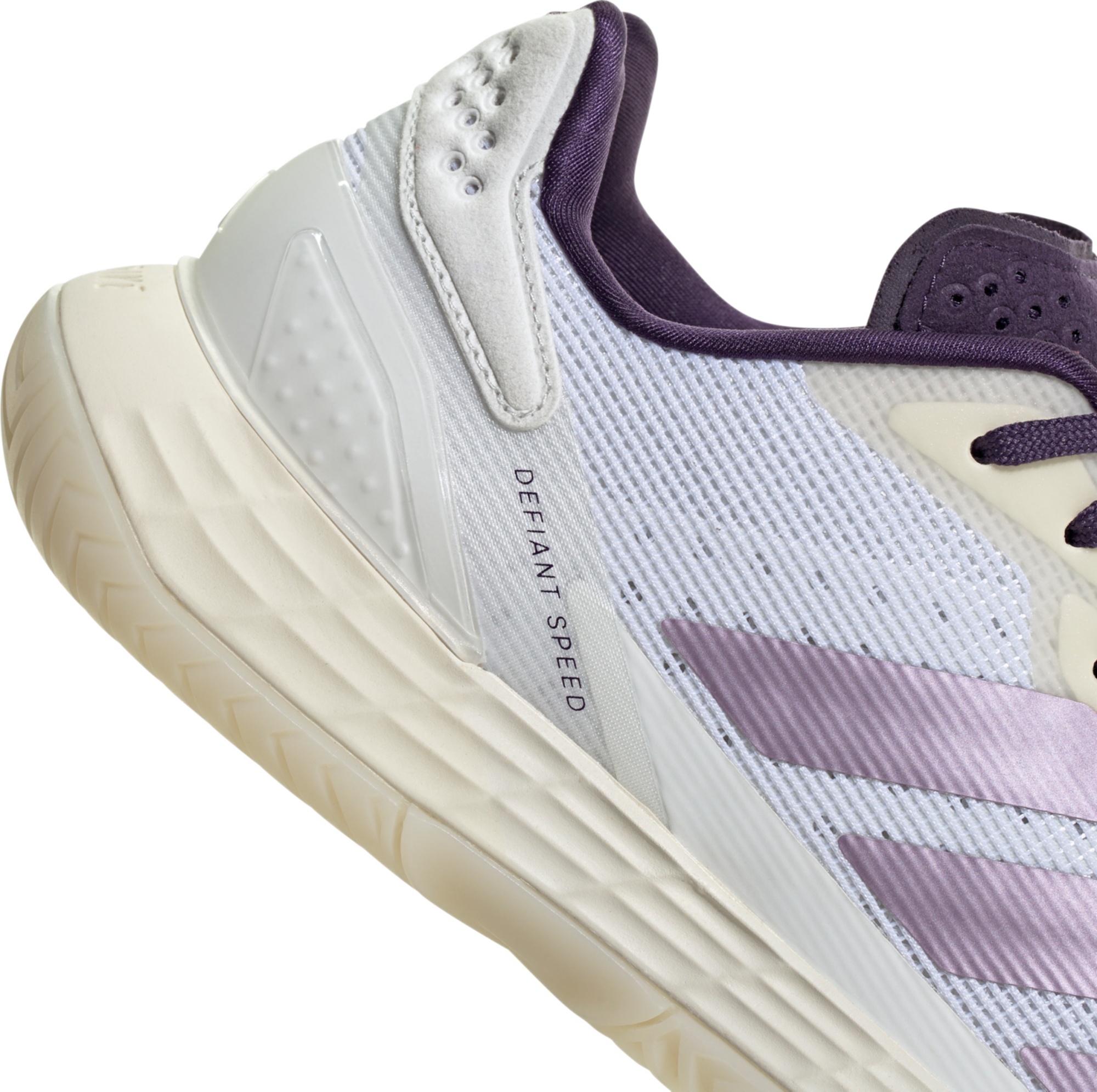 adidas Women's Defiant Speed 2 Tennis Shoes - White/Plum Fog - View 11