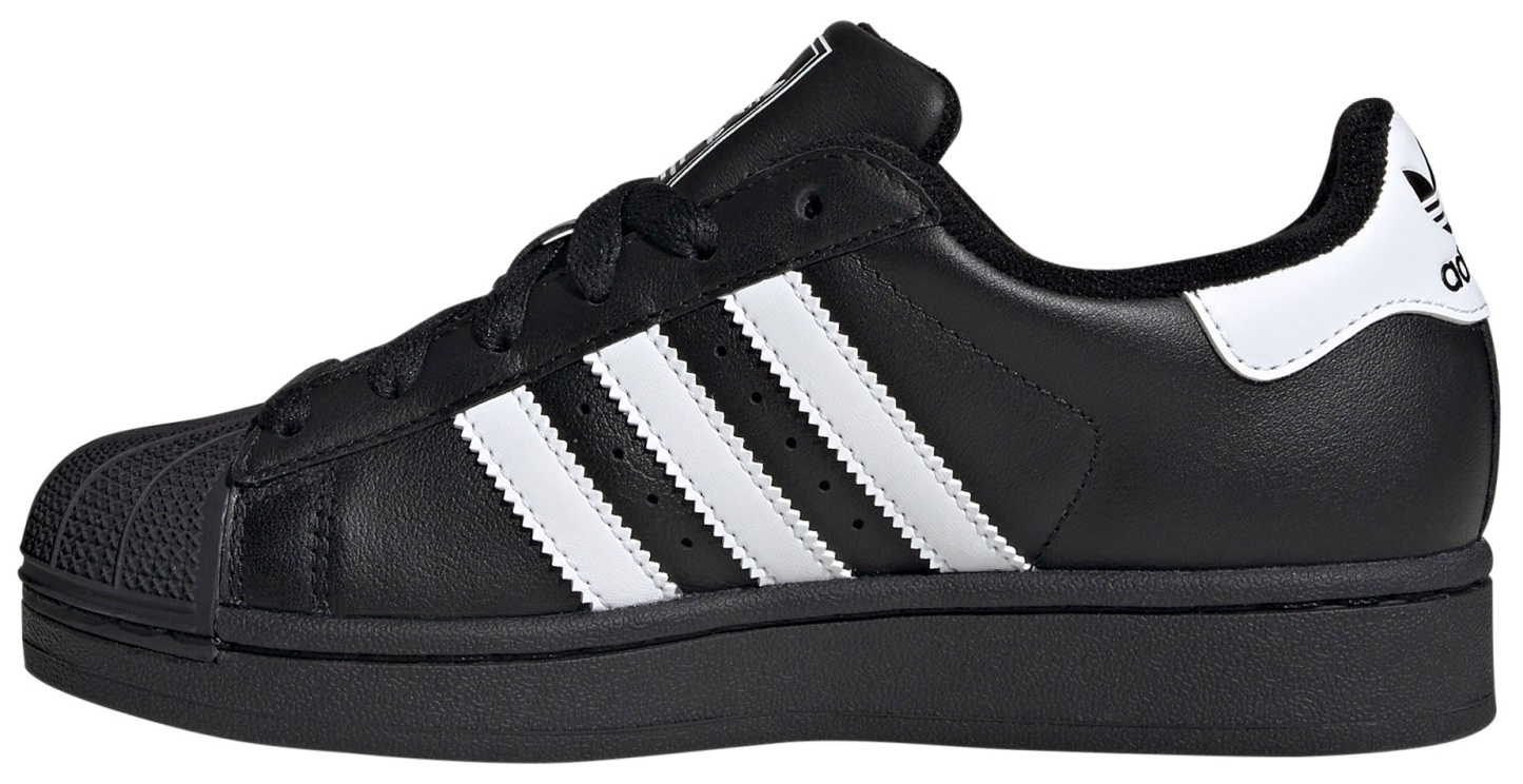 adidas Kids' Grade School Superstar II Shoes - Black/White - View 4
