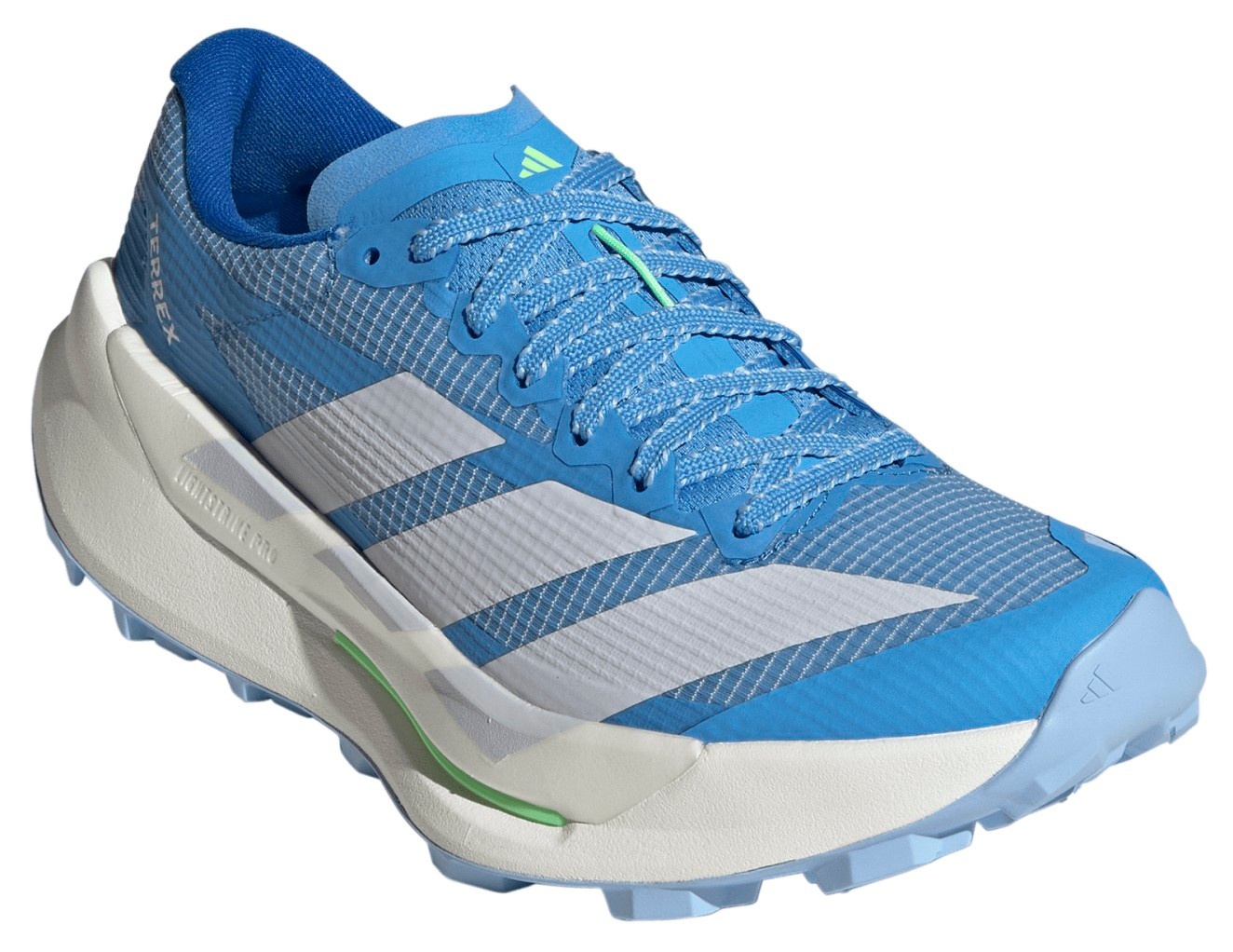 adidas Women's Terrex Agravic TT Trail Running Shoes - Blue Burst/Dash Grey/Lime Burst - View 5