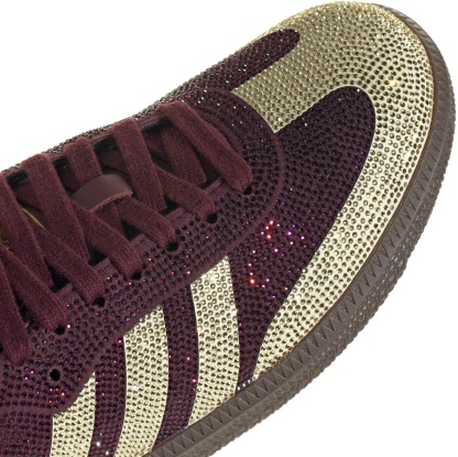 adidas Women's Samba OG Shoes - Rhinestone Maroon/Vanlla - View 8