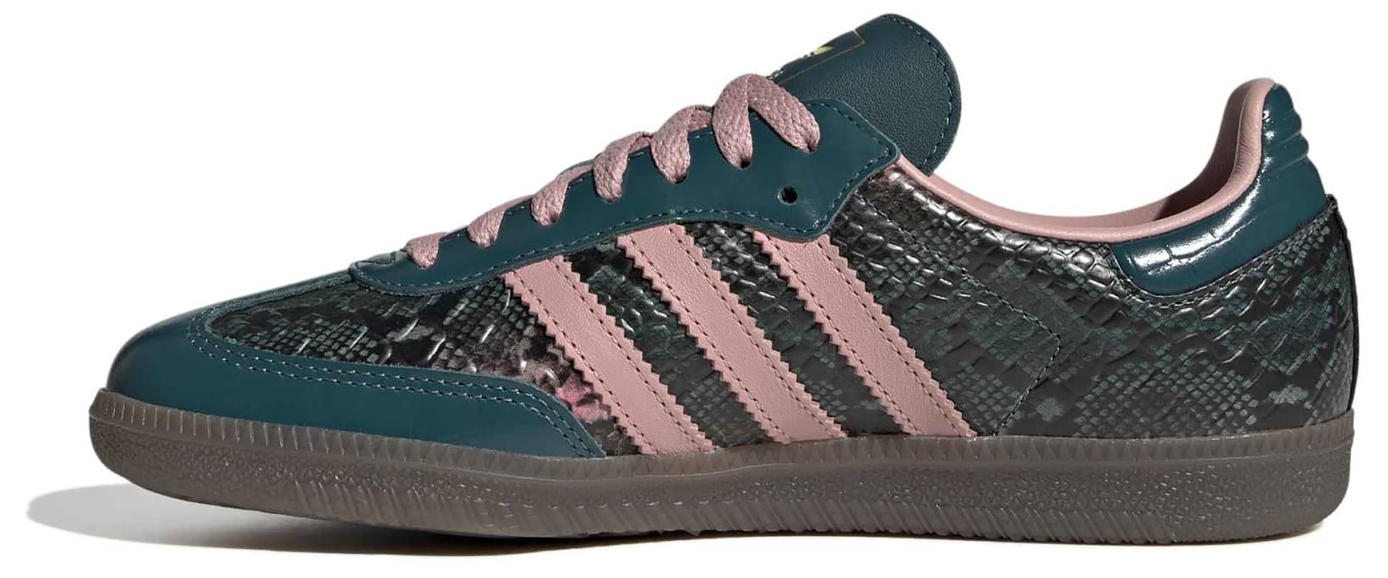 adidas Women's Samba OG Shoes - Snakeskin Rich Green/Wdr Mauve - View 4