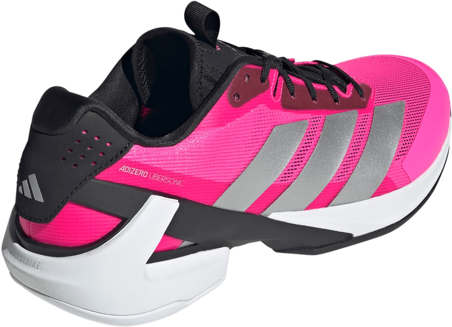 adidas Men's Adizero Ubersonic 5 Tennis Shoes - Pink/Silver Mtllc/Blk - View 8