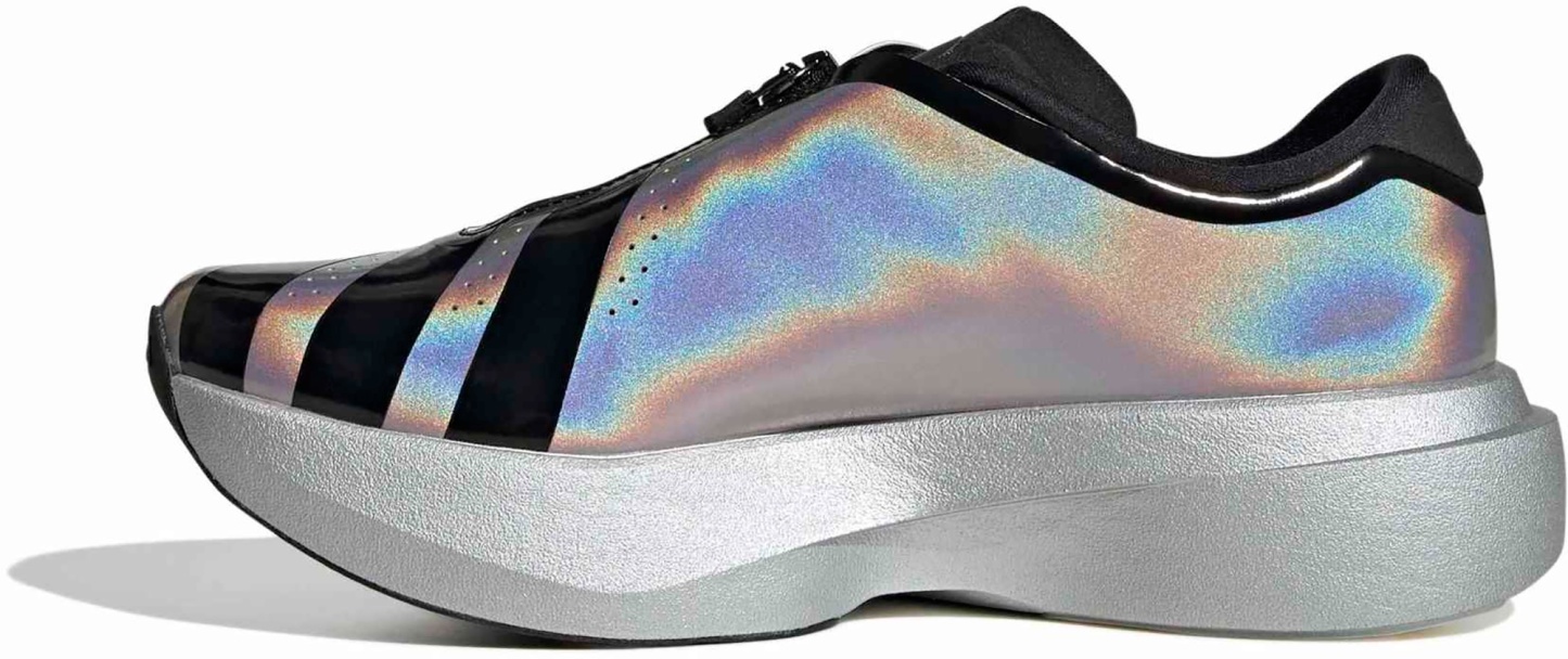 adidas Women's Adizero EVO SL Zip Running Shoes - Silver Met./Core Black/Halo Silver - View 4