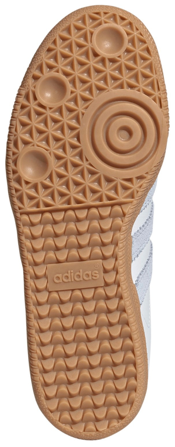 adidas Kids' Grade School Samba OG Shoes - White/Sky/Gum - View 3