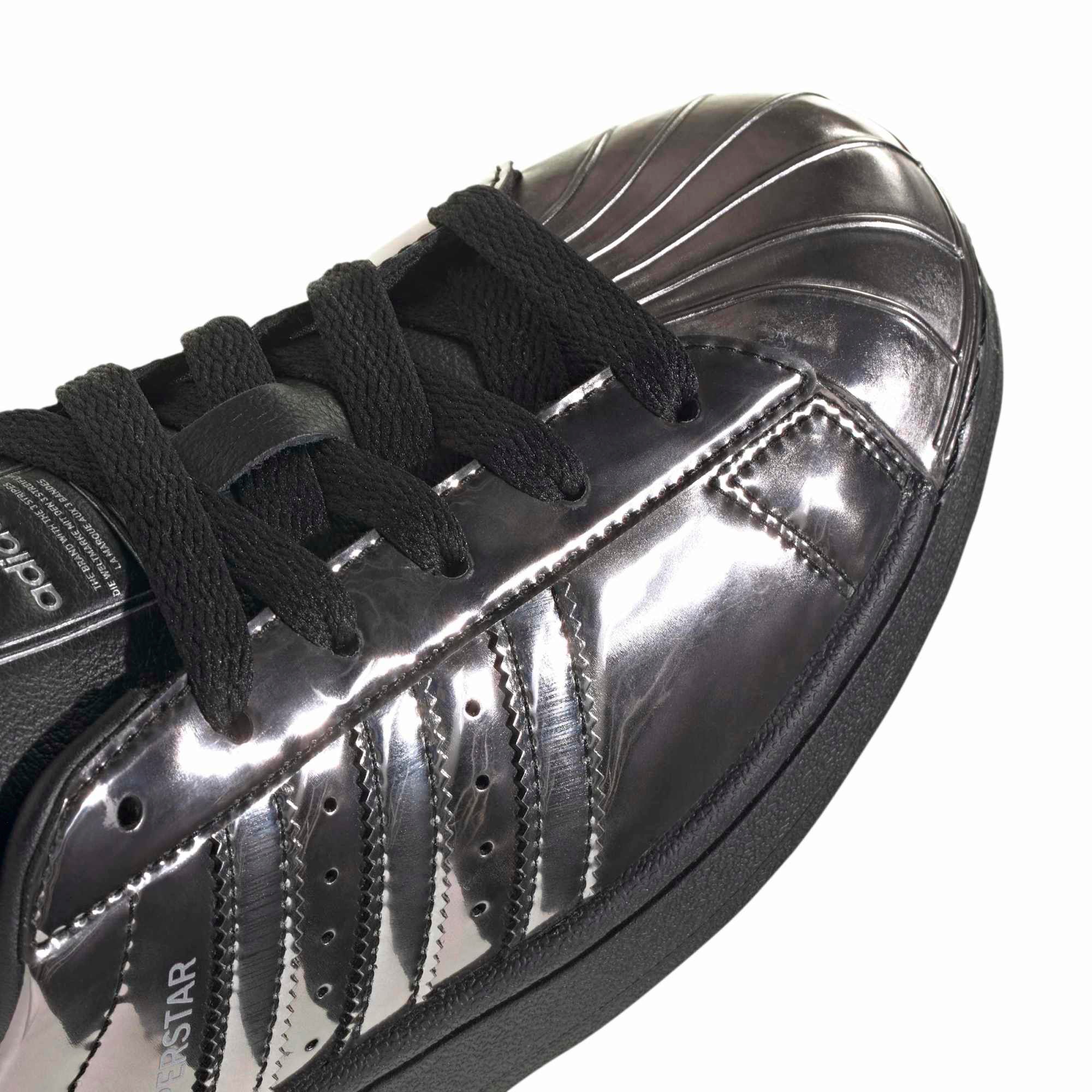 adidas Women's Superstar II Shoes - Chrome Black/Silver - View 7