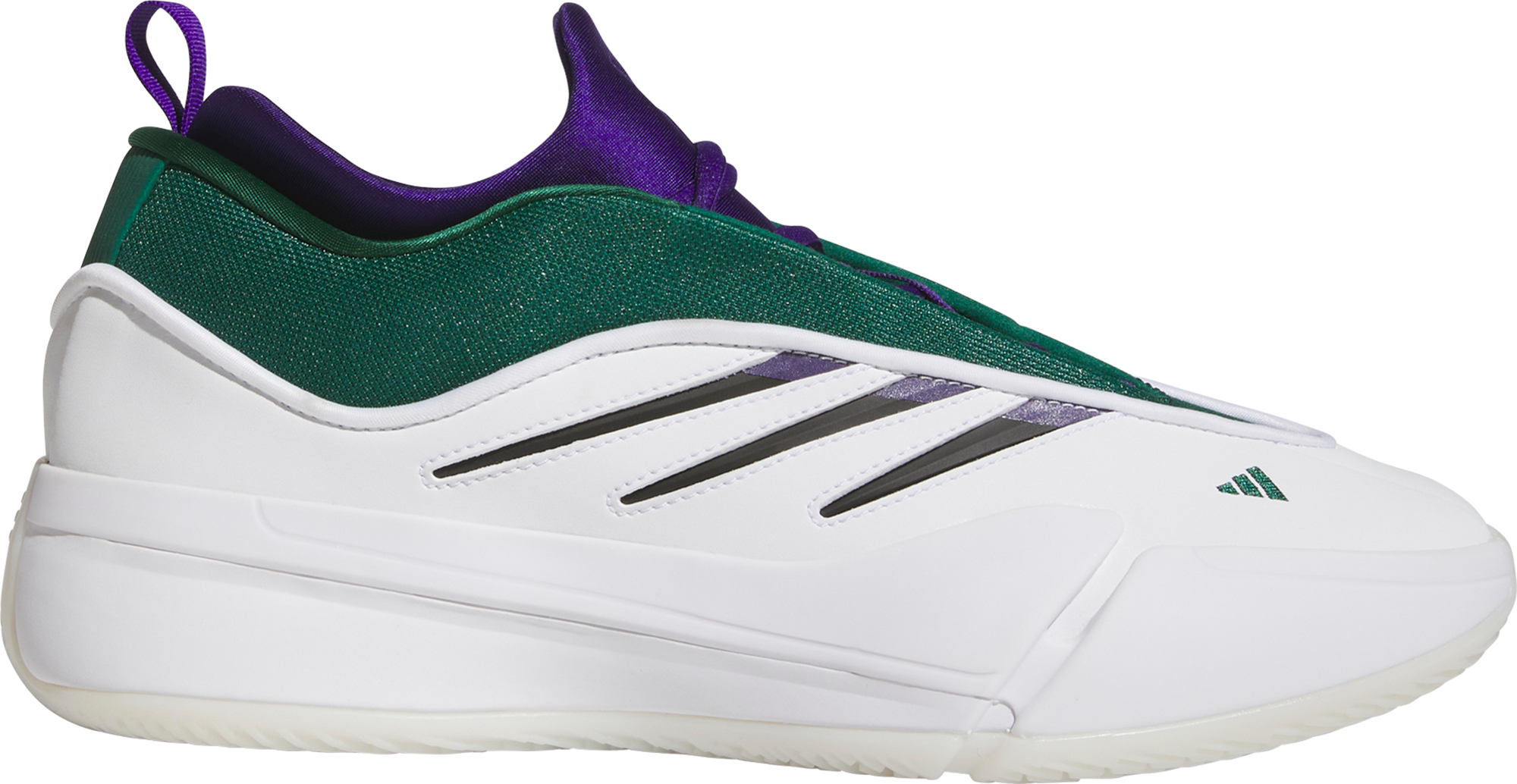 adidas Dame 9 Low Basketball Shoes - White/Navy/Green - View 1
