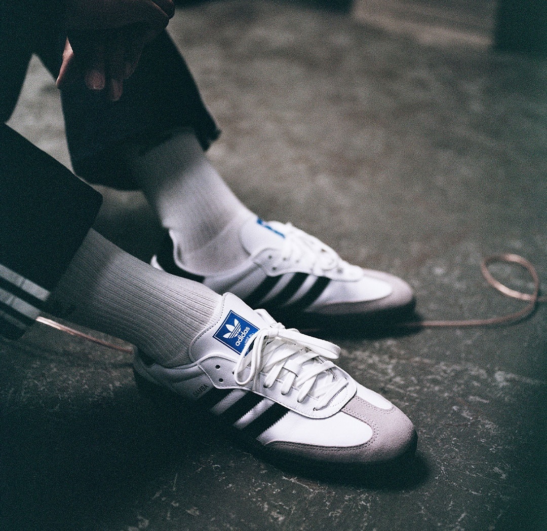 adidas Samba OG Shoes - White/Black/White - View 2