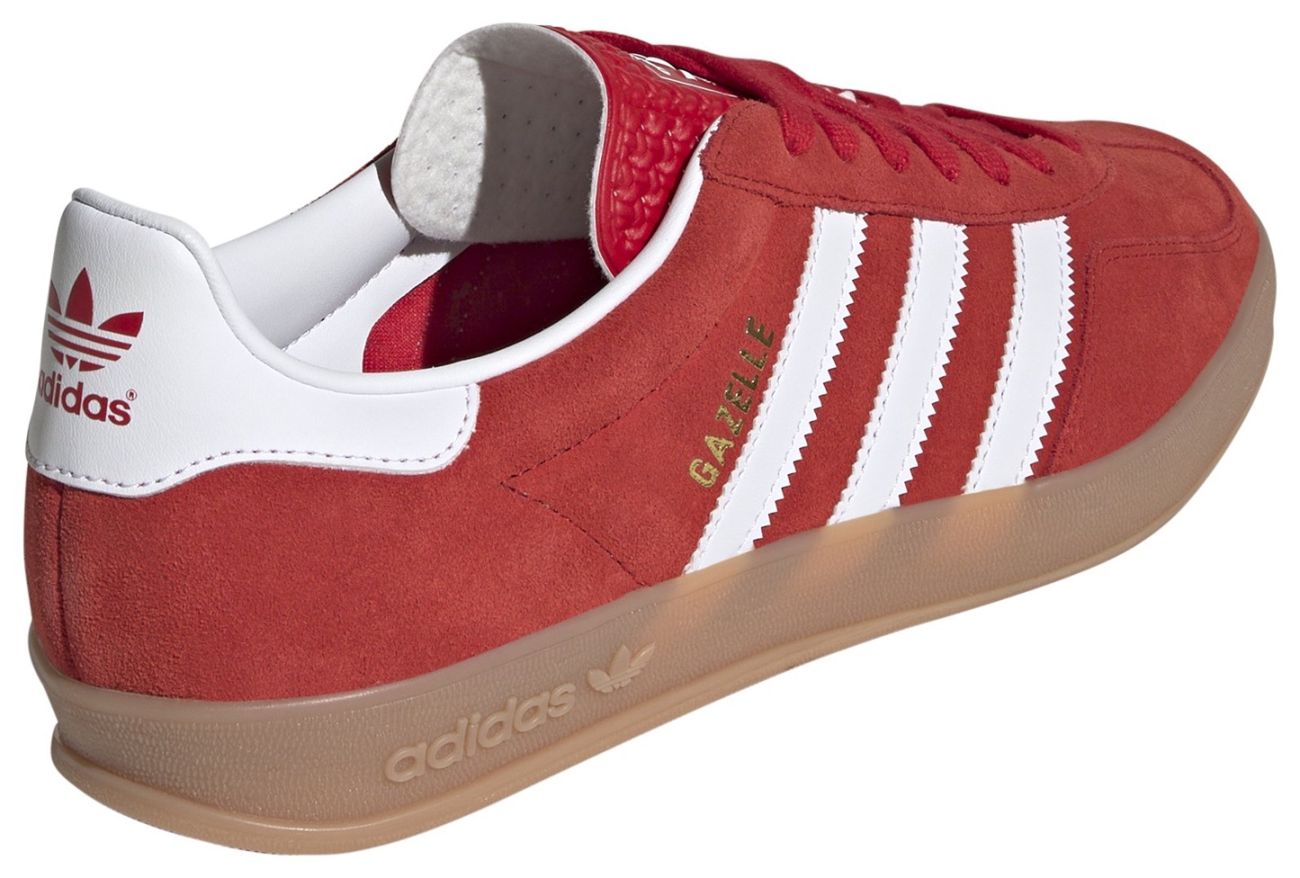adidas Men's Gazelle Indoor Shoes - Red/Gum - View 7