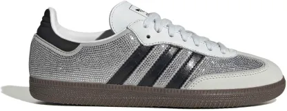 adidas Women's Samba OG Shoes - Rhinestone Wht/Silver/Blk - View 1