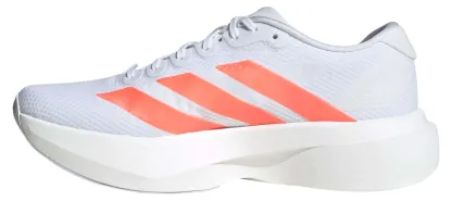 adidas Women's Adizero EVO SL Woven Running Shoes - FTWR WHITE/BEAM ORANGE/LUCID RED - View 4