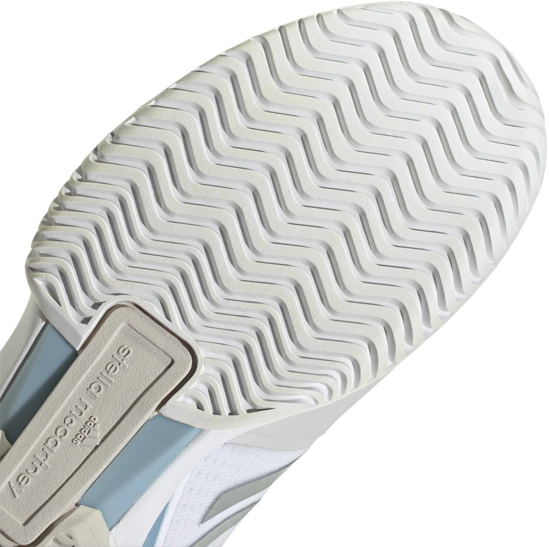 adidas by Stella McCartney Women's Court Tennis Shoes - White/Silver/Blue - View 7