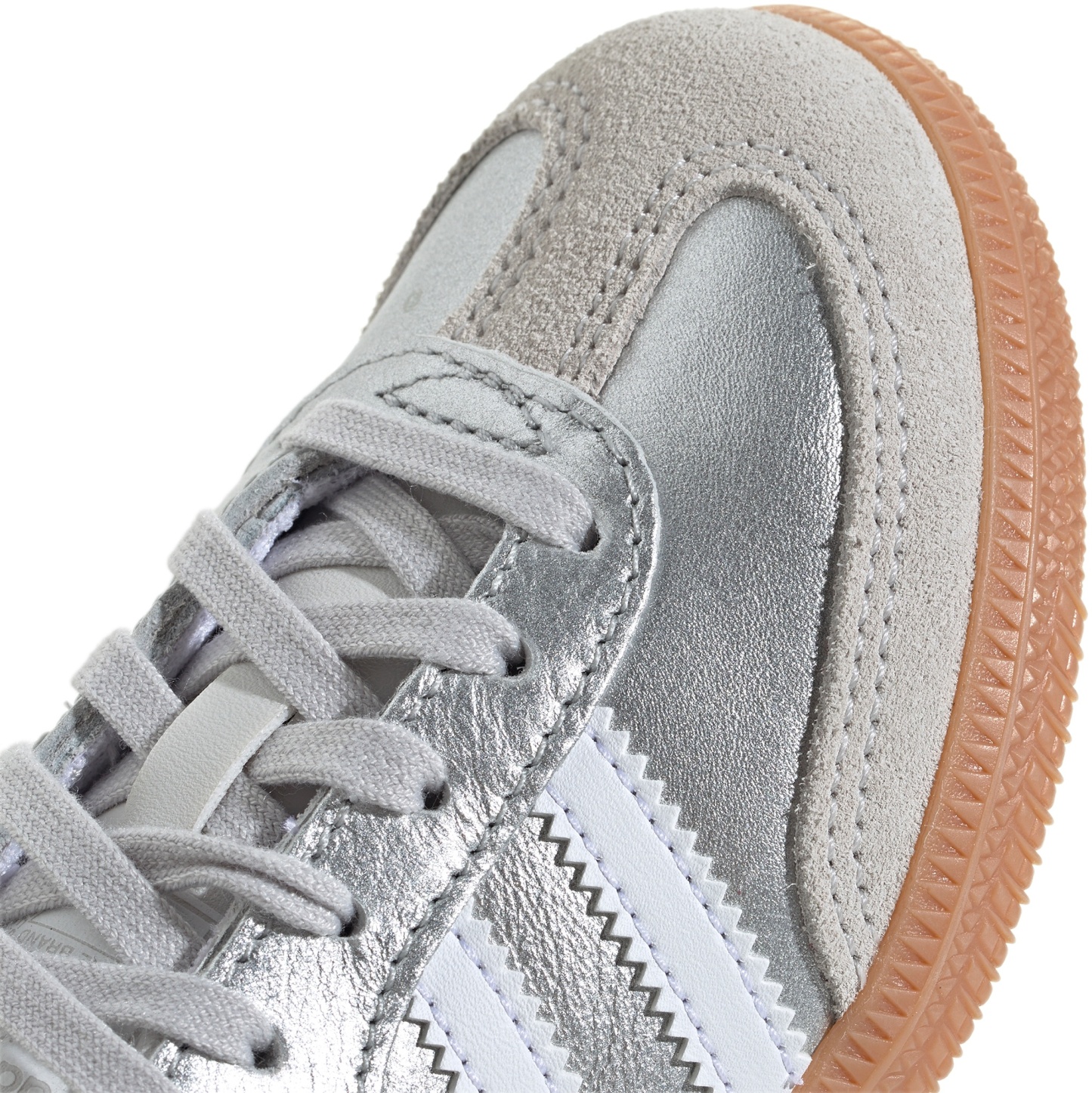 adidas Kids' Preschool Samba OG Shoes - Silver Met/Ftwr White/Gum 3 - View 8