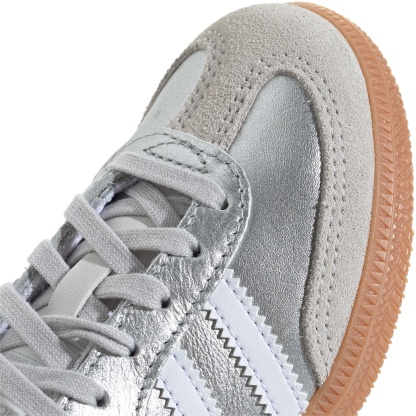 adidas Kids' Preschool Samba OG Shoes - Silver Met/Ftwr White/Gum 3 - View 8