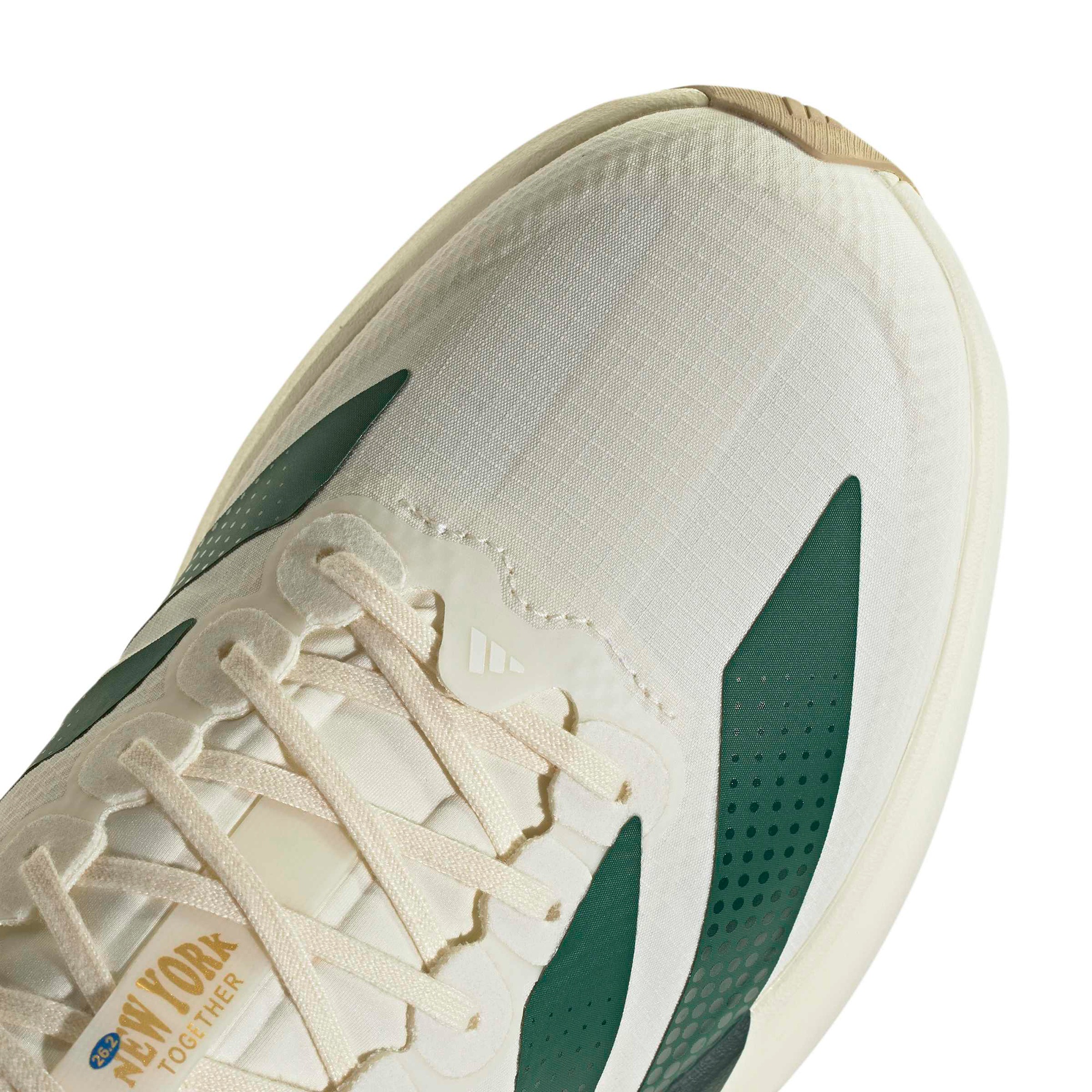 adidas Men's Adizero EVO SL Woven Running Shoes - White/Collegiate Green/Royal - View 2