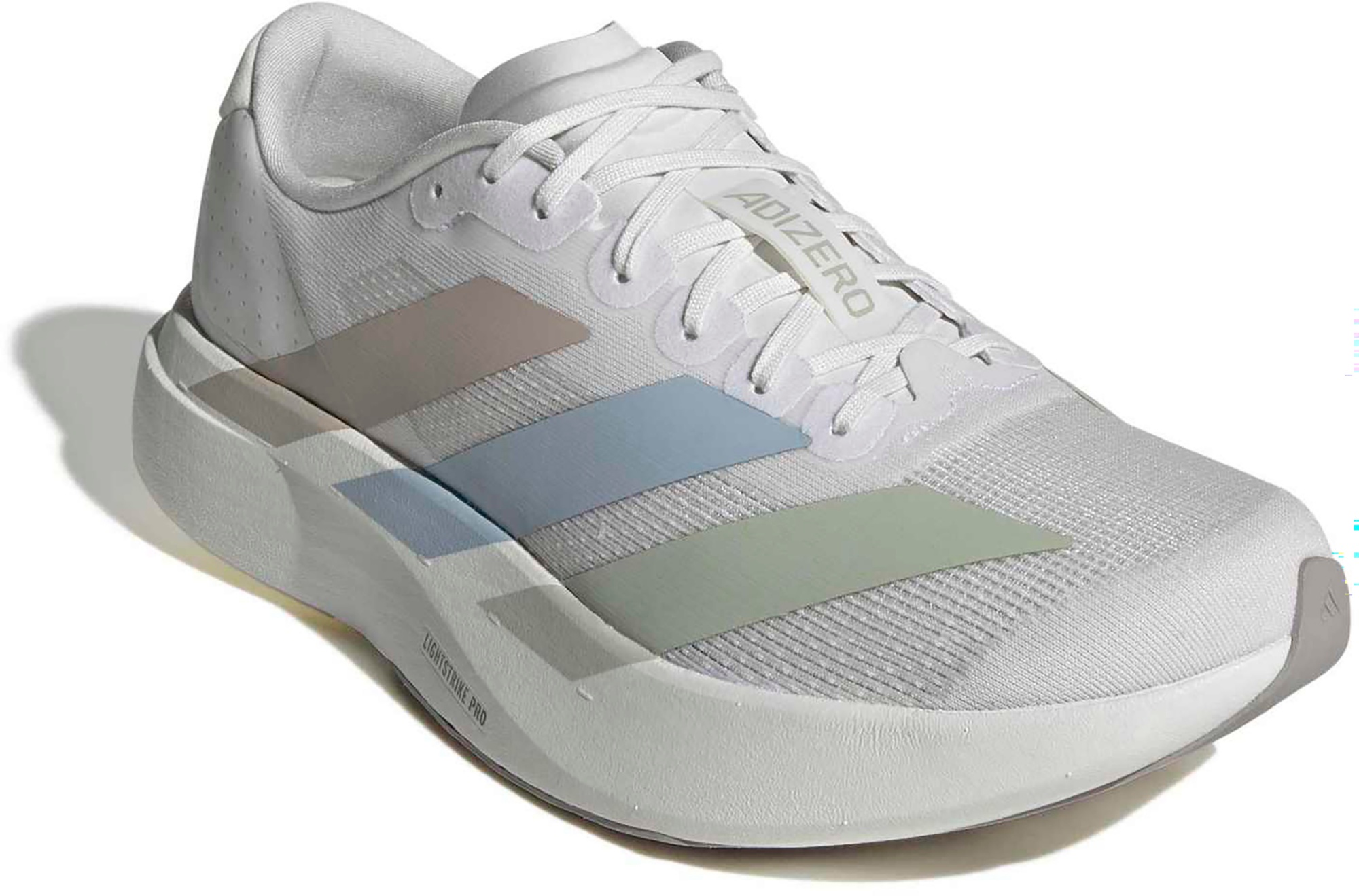 adidas Men's Adizero EVO SL Running Shoes - Crystal White/Wonder Blue/Wonder Blue - View 7
