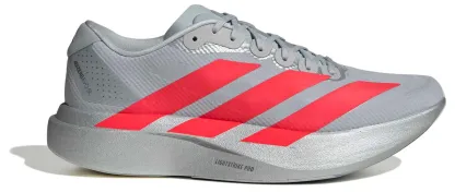 adidas Men's Adizero EVO SL Running Shoes - Silver Metallic/Lucid Red/Iron Metallic - View 1