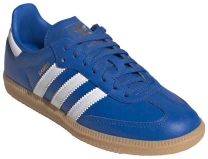 adidas Kids' Grade School Samba OG Shoes - Blue/White - View 5