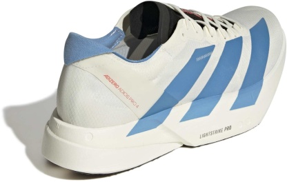 adidas Men's Adizero Adios Pro 4 Running Shoes - White/Light Blue/Bright Red - View 6
