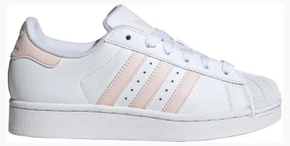 adidas Kids' Grade School Superstar II Shoes - White/Sandy Pink/White - View 1