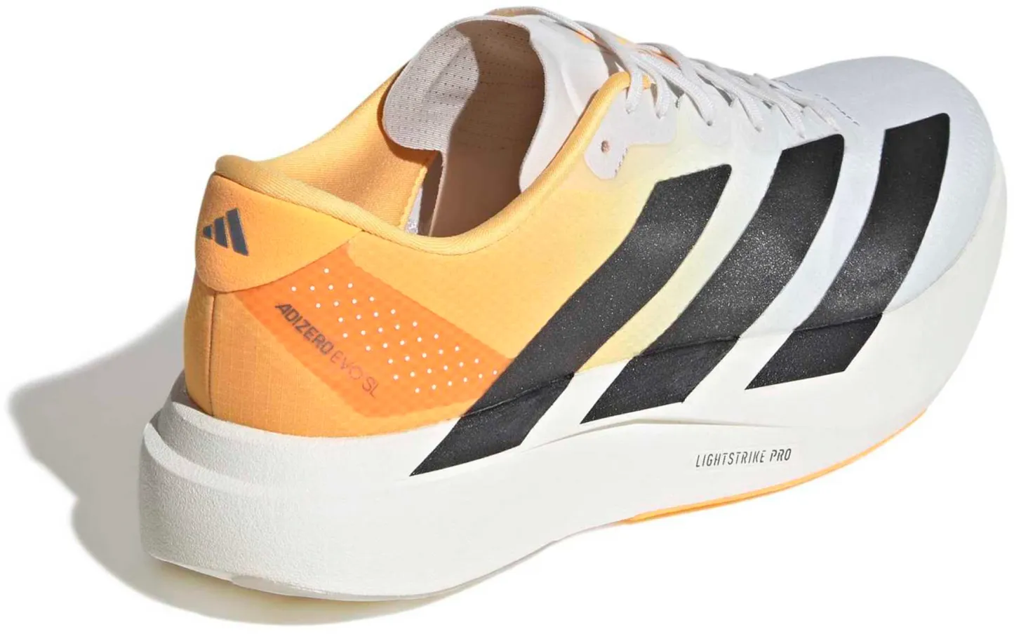 adidas Men's Adizero EVO SL Woven Running Shoes - Crystal/Lucid Tangerine/Iron - View 6