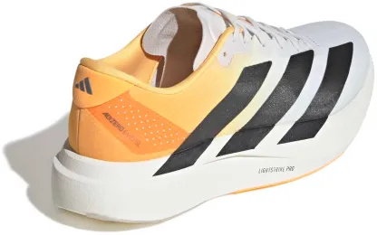 adidas Men's Adizero EVO SL Woven Running Shoes - Crystal/Lucid Tangerine/Iron - View 6