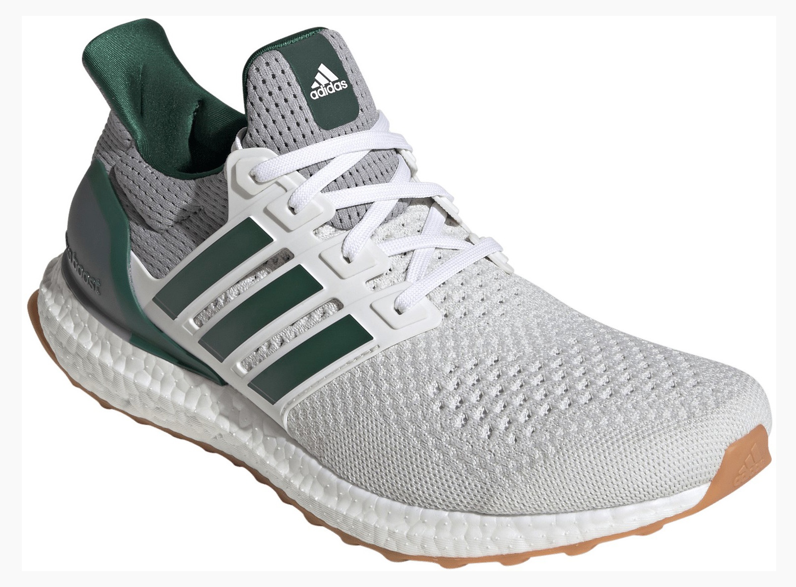 adidas Men's Ultraboost 1.0 DNA Shoes - Crystal White/Collegiate Green/Halo Silver - View 6