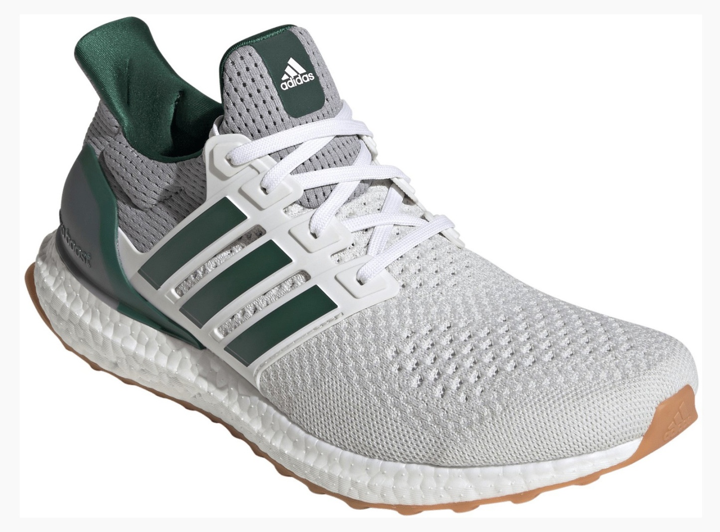 adidas Men's Ultraboost 1.0 DNA Shoes - Crystal White/Collegiate Green/Halo Silver - View 6