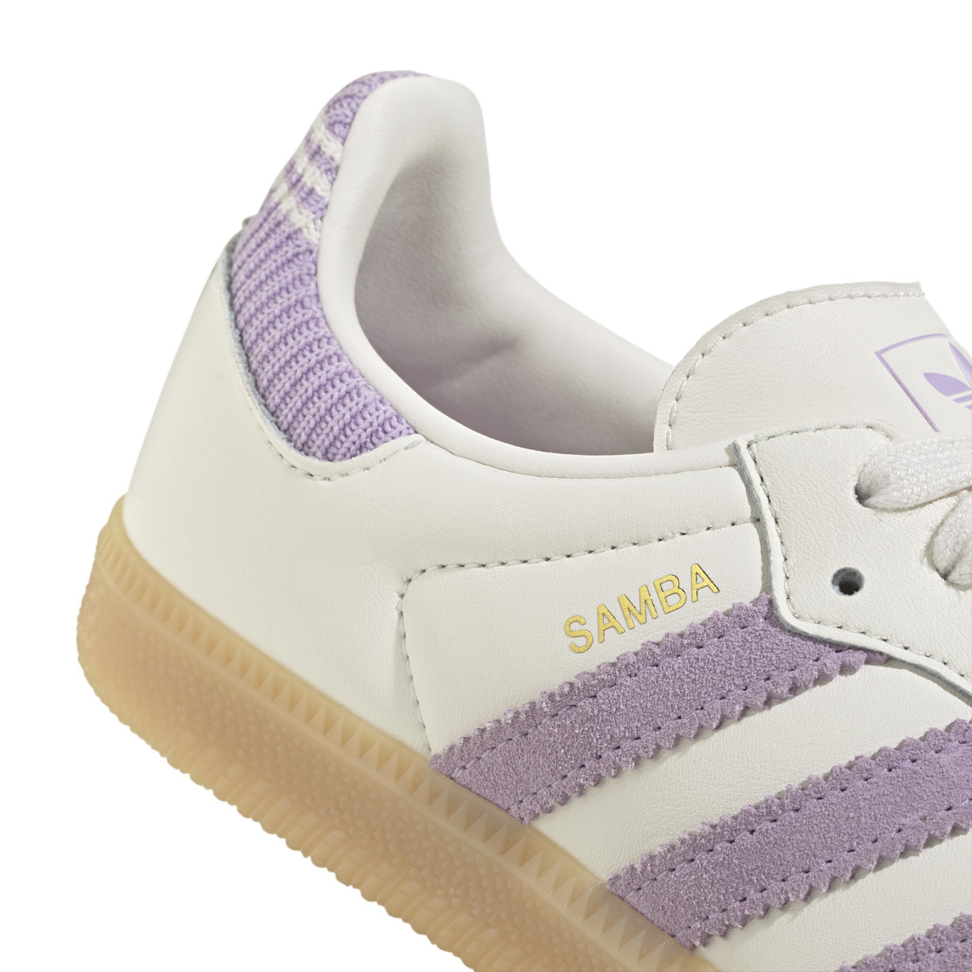 adidas Kids' Grade School Samba OG Shoes - Cloud White/Powder Plum/Gum - View 7