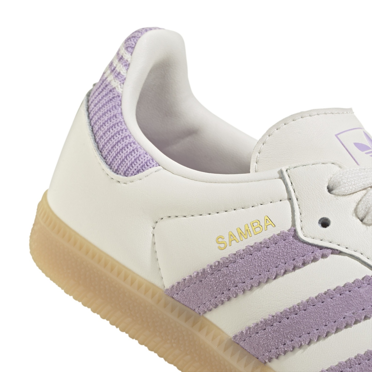 adidas Kids' Grade School Samba OG Shoes - Cloud White/Powder Plum/Gum - View 7