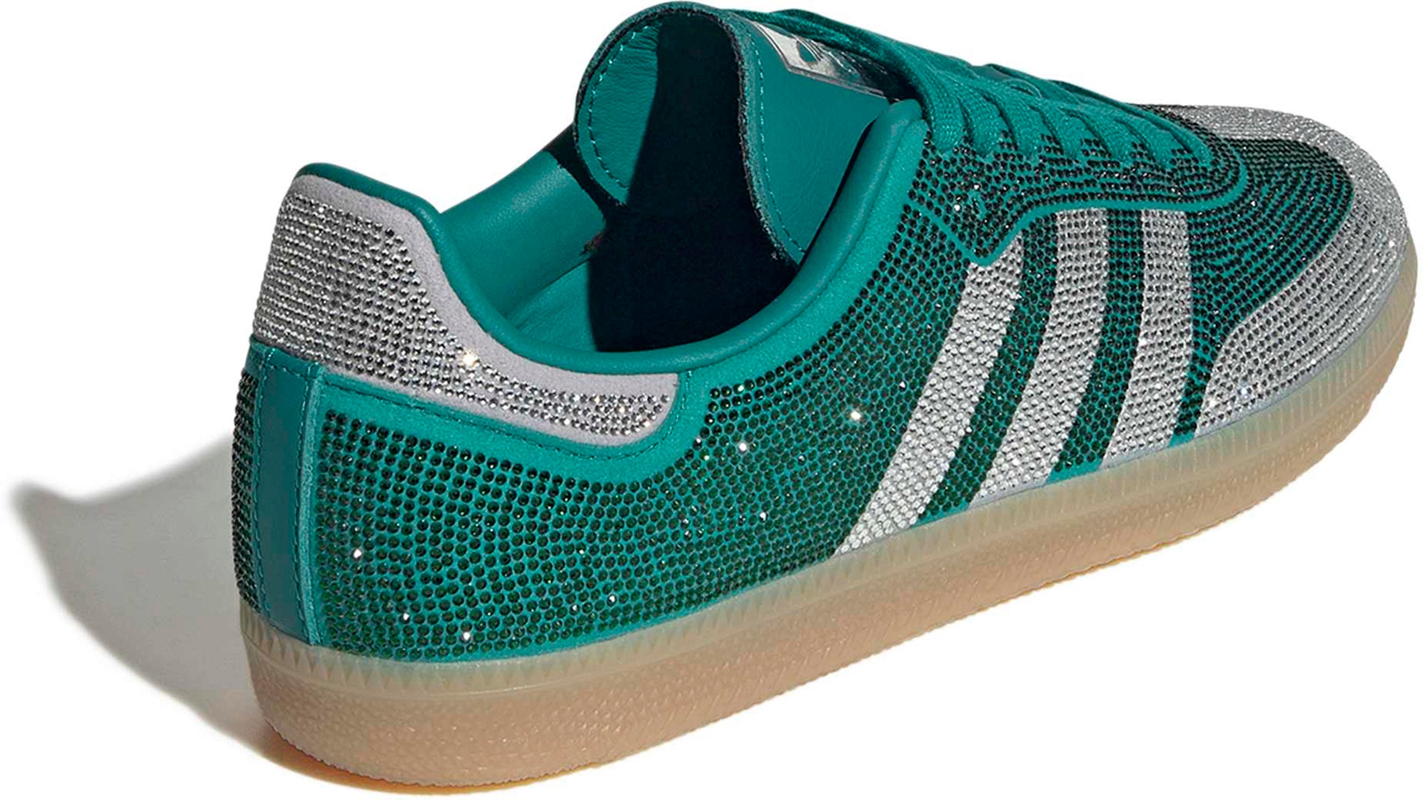 adidas Women's Samba OG Shoes - Rhinestone Eqpmnt Grn/Slv - View 6