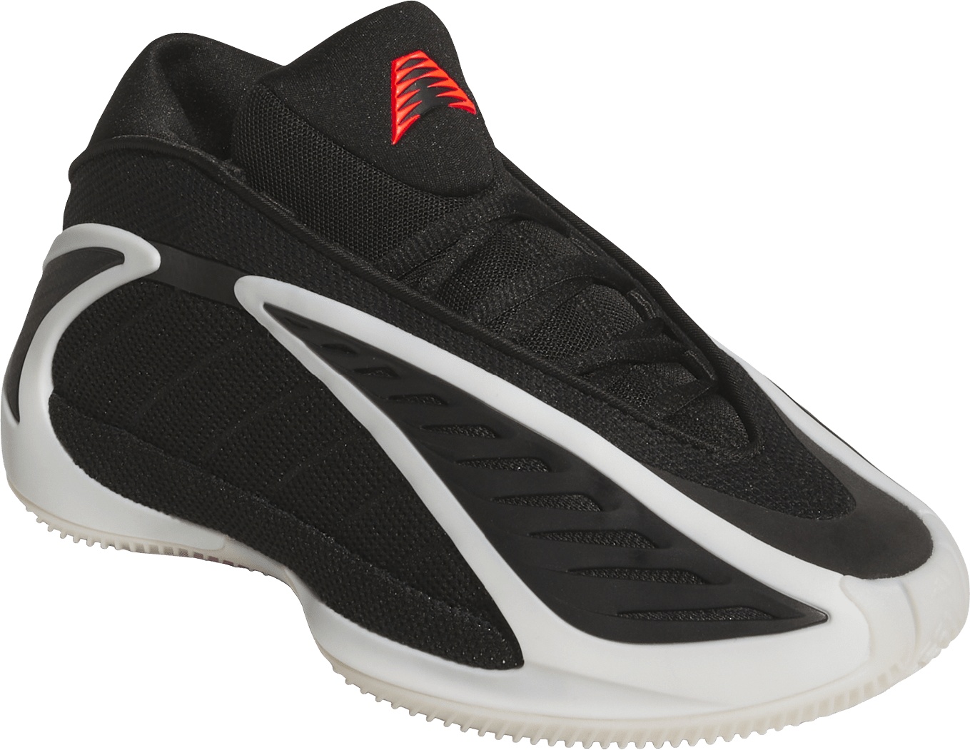 adidas Kids' Grade School Anthony Edwards 2 'Core Black' Basketball Shoes - Black/White/Red - View 5