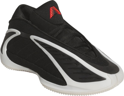 adidas Kids' Grade School Anthony Edwards 2 'Core Black' Basketball Shoes - Black/White/Red - View 5