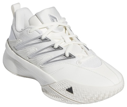 adidas Kids' Grade School Certified Damian Lillard 3 Basketball Shoes - White/Black/Silver - View 6