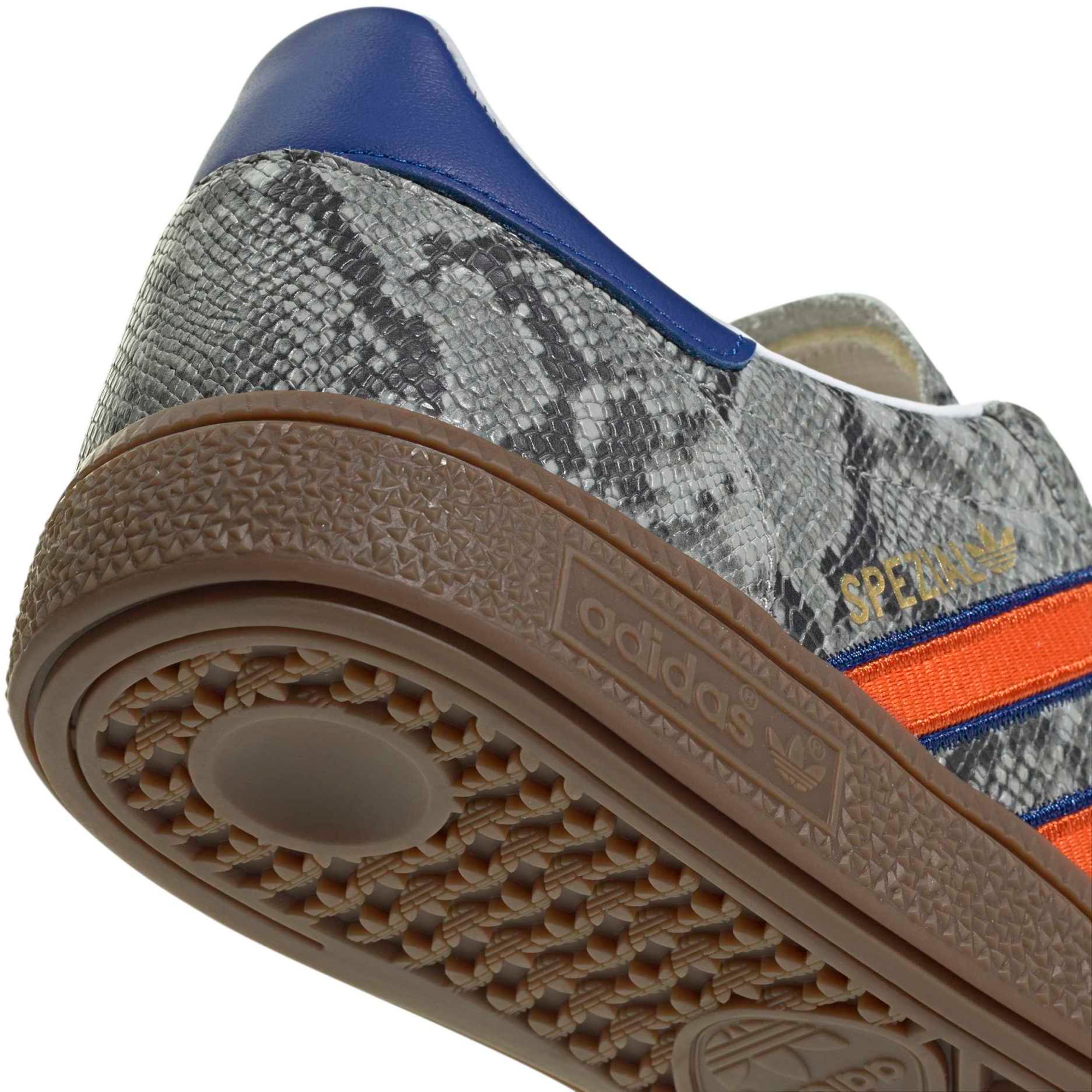 adidas Men's Handball Spezial Shoes - Grey Two/Orange/Collegiate Royal - View 8