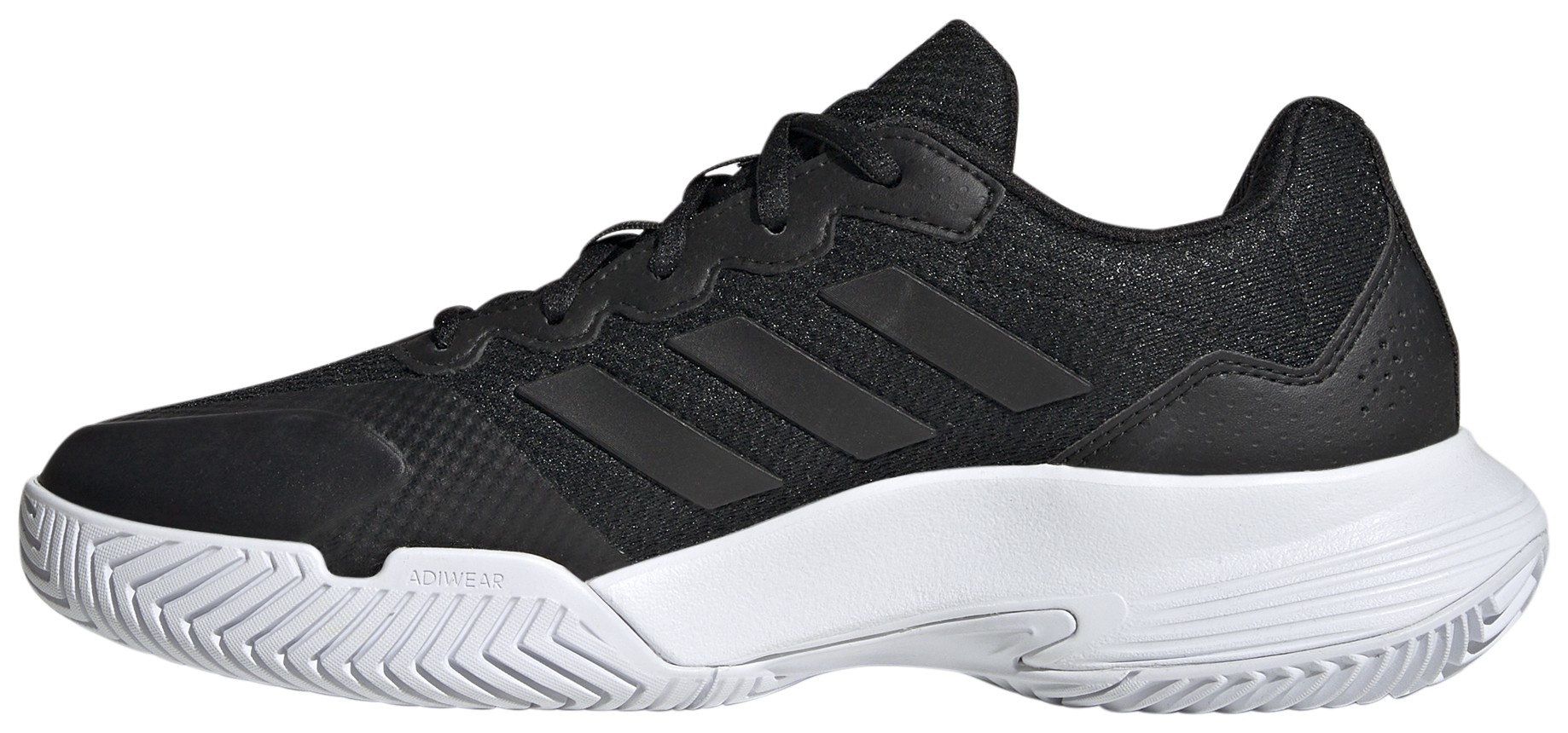 adidas Women's GameCourt 2 Tennis Shoes - Black/Silver - View 4