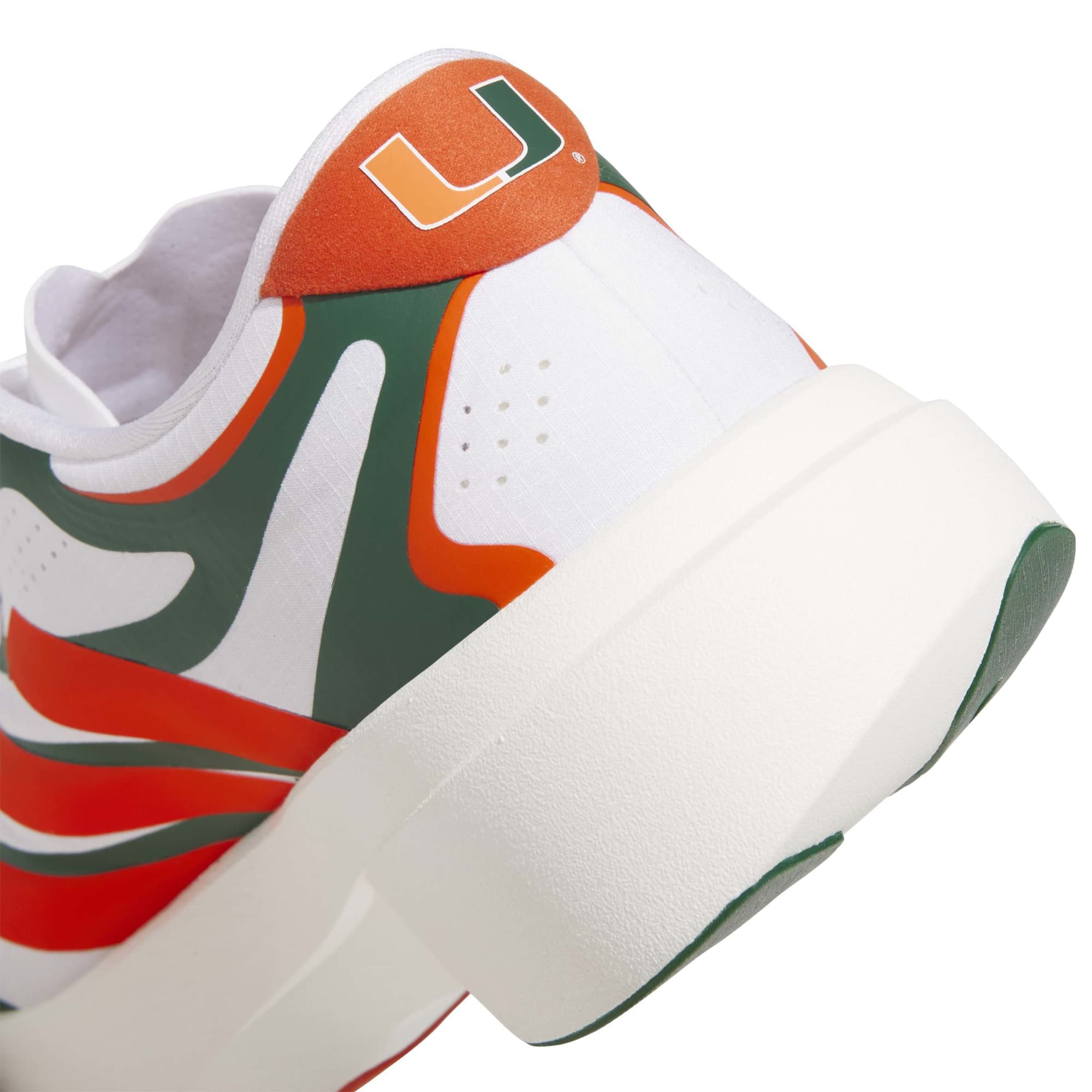 adidas Men's Adizero EVO SL EXO Miami Running Shoes - Ftwr White/Dark Green/Collegiate Orange - View 2