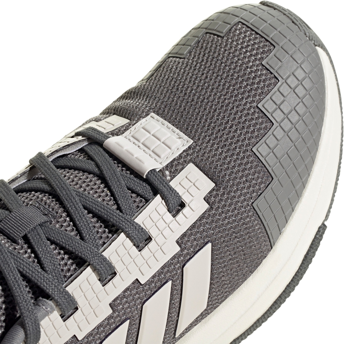 adidas Kids' Grade School Minecraft Pro Shoes - Grey Five/Grey One/Grey Three - View 7