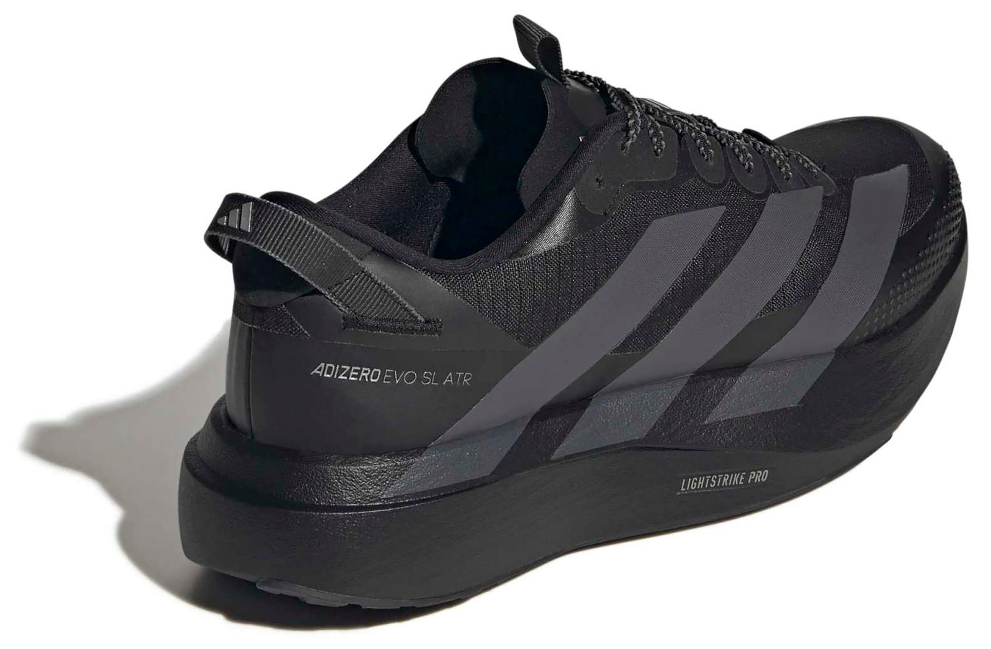adidas Men's Adizero EVO SL ATR Running Shoes - Core Black/Grey Five/Silver Met. - View 6