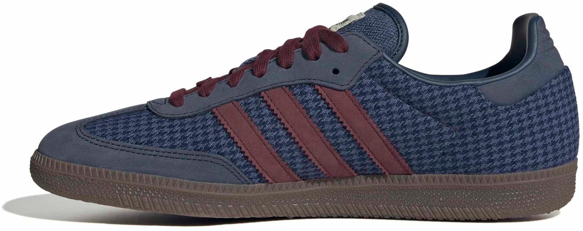 adidas Samba OG Shoes - Hndstooth Indg/Maroon - View 4