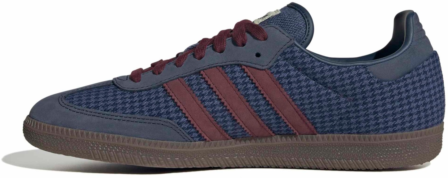 adidas Samba OG Shoes - Hndstooth Indg/Maroon - View 4